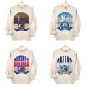 Vintage Fútbol americano Todos los equipos Sudadera Collection - Classic Unisex Retro, Big Word Graphic Fútbol americano Crewneck Sudadera, American Fútbol americano Fan, Fútbol americano Thowback Vintage Todos los equiposs Sudadera 3 small thumbnail