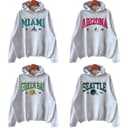 Vintage Fútbol Americano Big Words Logo Hoodie, Hometown Fútbol Americano Sudadera, Fútbol Americano Thowback Vintage Todos los Equiposs Gráfica Camisetas 2 small thumbnail