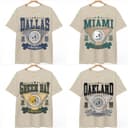 Vintage Football Big Words Logo T-Shirt, Football Thowback Vintage All Teams T-Shirt, Vintage Graphic Tees, Hometown Football T-Shirt, Unisex T-Shirts, Gift for Everyone, Gift for Fan 3 small thumbnail