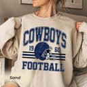 Vintage Football Crewneck Sweatshirt, Unisex T-Shirt Retro Style 90s Vintage Pullover Hoodie, Graphic Tee, Gift for Football Fan, Sweatshirt, Hoodie 4 small thumbnail