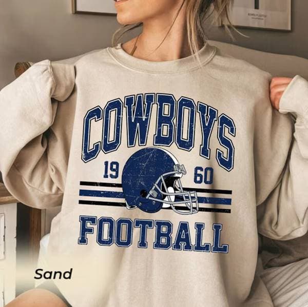 Vintage Football Crewneck Sweatshirt, Unisex T-Shirt Retro Style 90s Vintage Pullover Hoodie, Graphic Tee, Gift for Football Fan, Sweatshirt, Hoodie – image 4, Dallas Cowboys Tee, cowboys shirt, cowboys tshirt, dallas cowboy shirt, dallas cowboys dress shirt, dallas cowboys football shirt, shirt dallas cowboys
