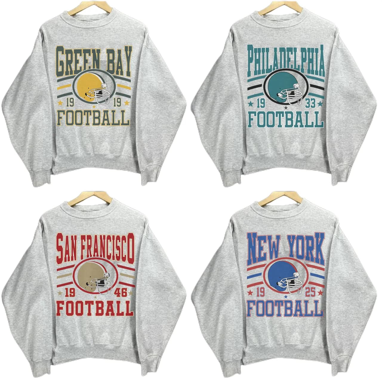 Vintage Football Hometown Sweatshirt, Football Vintage Collection ALD06 Casual Round Neck Classic Cotton – image 1, NFL Tee, San Francisco 49ers Tee, Dallas Cowboys Tee, Detroit Lions Tee, Kansas City Chiefs Tee, Tampa Bay Buccaneers Tee, Arizona Cardinals Tee