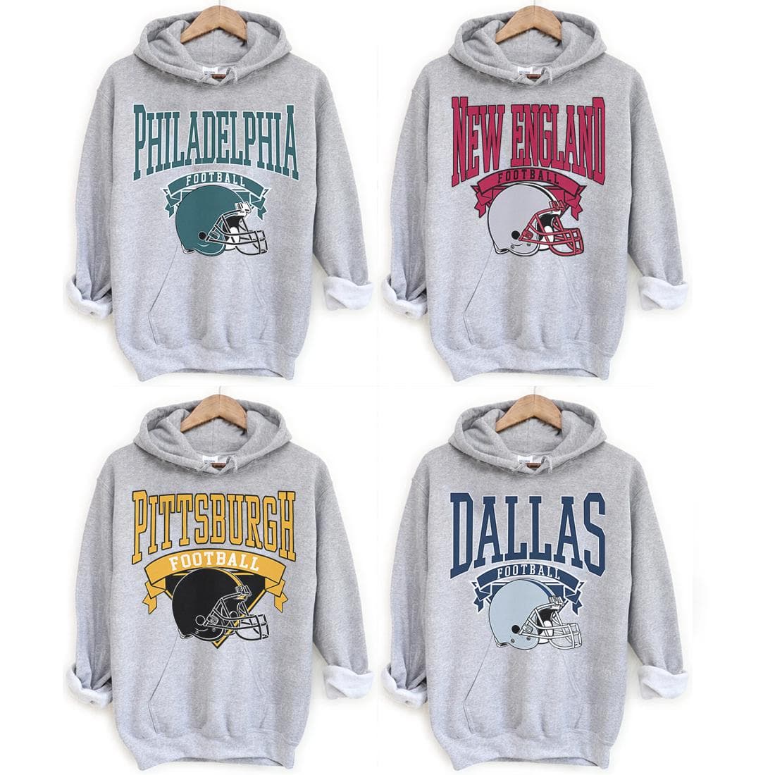 Vintage Football Hoodies Hometown Pullover City Football Retro Hoodies Casual Fabric, Buffalo Football Hoodies, Kansas City football Hoodies, Dallas Football Throwback Hoodies – image 1, NFL Tee, San Francisco 49ers Tee, Dallas Cowboys Tee, Detroit Lions Tee, Kansas City Chiefs Tee, Tampa Bay Buccaneers Tee, Arizona Cardinals Tee
