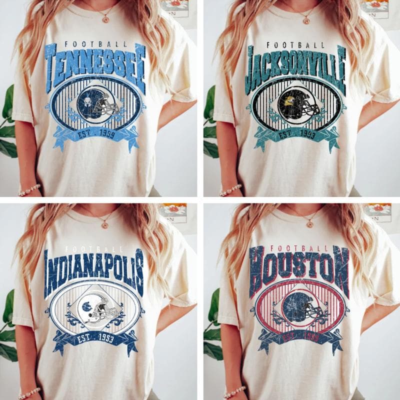 Camiseta vintage fútbol todos los equipos Ver 2, regalo clásico, básica para hombre y mujer – image 2, NFL Tee, San Francisco 49ers Tee, Dallas Cowboys Tee, Detroit Lions Tee, Kansas City Chiefs Tee, Tampa Bay Buccaneers Tee, Arizona Cardinals Tee