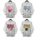 Vintage Football Sweatshirt Hometown Pullover City Football Retro Sweatshirt Casual Fabric, Football Thowback Sweatshirt, Buffalo Football Sweatshirt, Kansas City football Sweatshirt, Dallas Football Throwback 1 small thumbnail