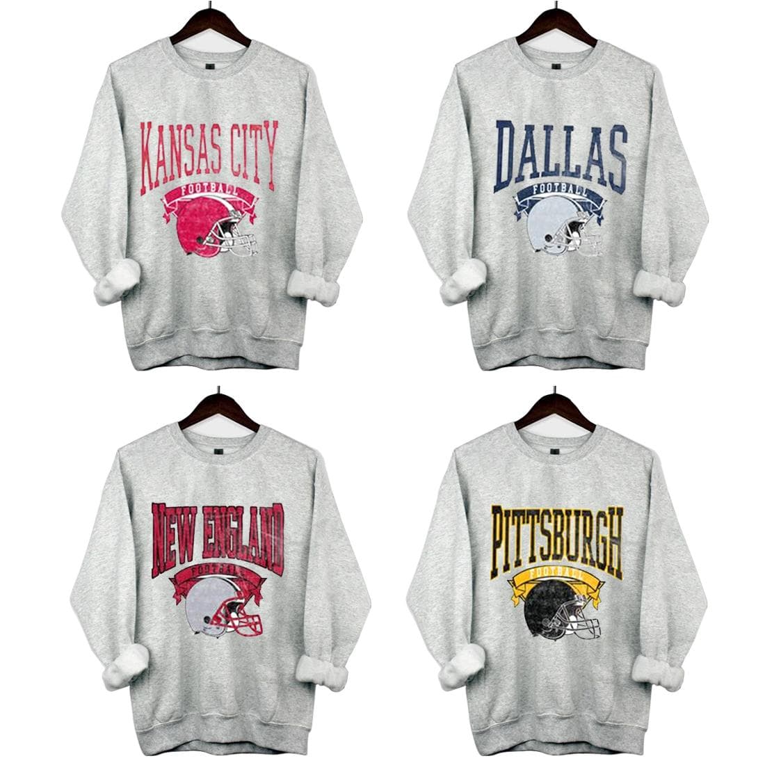 Vintage Football Sweatshirt Hometown Pullover City Football Retro Sweatshirt Casual Fabric, Football Thowback Sweatshirt, Buffalo Football Sweatshirt, Kansas City football Sweatshirt, Dallas Football Throwback – image 1, NFL Tee, San Francisco 49ers Tee, Dallas Cowboys Tee, Detroit Lions Tee, Kansas City Chiefs Tee, Tampa Bay Buccaneers Tee, Arizona Cardinals Tee
