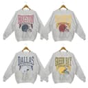Vintage Football Sweatshirt, Hometown Pullover, City Football Retro Sweatshirt, Football Retro Sweatshirt, Football Throwback Sweatshirt, Unisex Sweatshirt Classic Cotton 2 small thumbnail