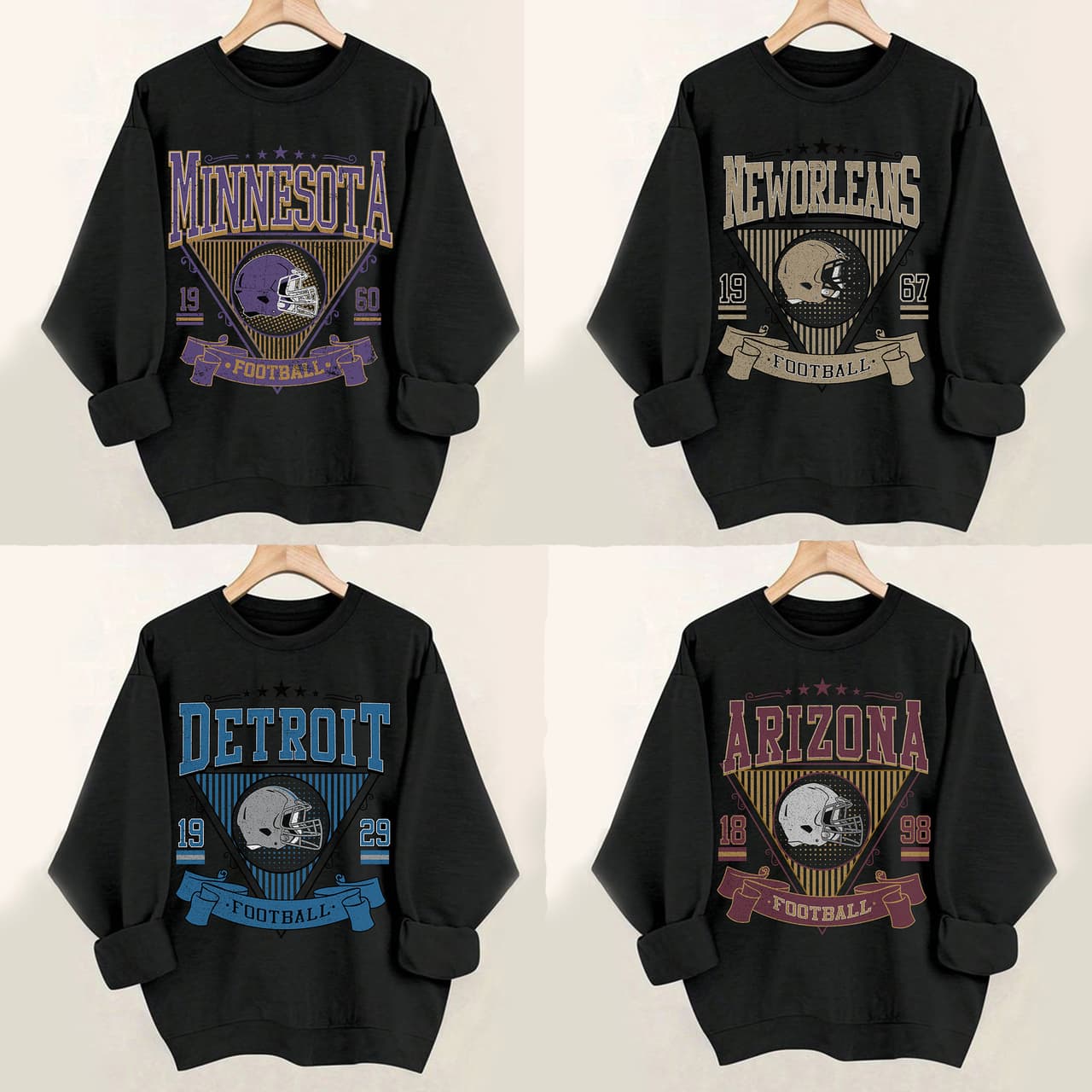 Sudadera de fútbol vintage, clásica para equipos, unisex – image 1, NFL Tee, San Francisco 49ers Tee, Dallas Cowboys Tee, Detroit Lions Tee, Kansas City Chiefs Tee, Tampa Bay Buccaneers Tee, Arizona Cardinals Tee