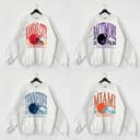 Vintage Football Sweatshirts , Unisex Football Crewnecks, Football Crewneck Sweatshirt 3 small thumbnail