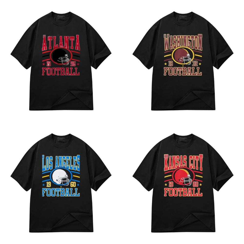 Vintage Football T-shirt: All Teams, Buffalo, KC, Dallas, SF – image 1, NFL Tee, San Francisco 49ers Tee, Dallas Cowboys Tee, Detroit Lions Tee, Kansas City Chiefs Tee, Tampa Bay Buccaneers Tee, Arizona Cardinals Tee