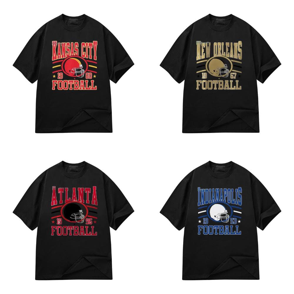 Vintage Football T-shirt: All Teams, Buffalo, KC, Dallas, SF – image 2, NFL Tee, San Francisco 49ers Tee, Dallas Cowboys Tee, Detroit Lions Tee, Kansas City Chiefs Tee, Tampa Bay Buccaneers Tee, Arizona Cardinals Tee