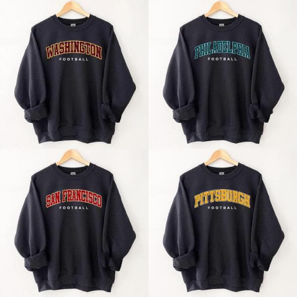 Vintage Football Team Sweatshirt - Classic Design for All Fans – image 1, NFL Tee, San Francisco 49ers Tee, Dallas Cowboys Tee, Detroit Lions Tee, Kansas City Chiefs Tee, Tampa Bay Buccaneers Tee, Arizona Cardinals Tee