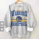 Vintage Golden State Basketball Sweatshirt, Warriors Retro Shirt, Gift For Fan Warriors Christmas, Warriors Basketball Gift For Fans 1 small thumbnail