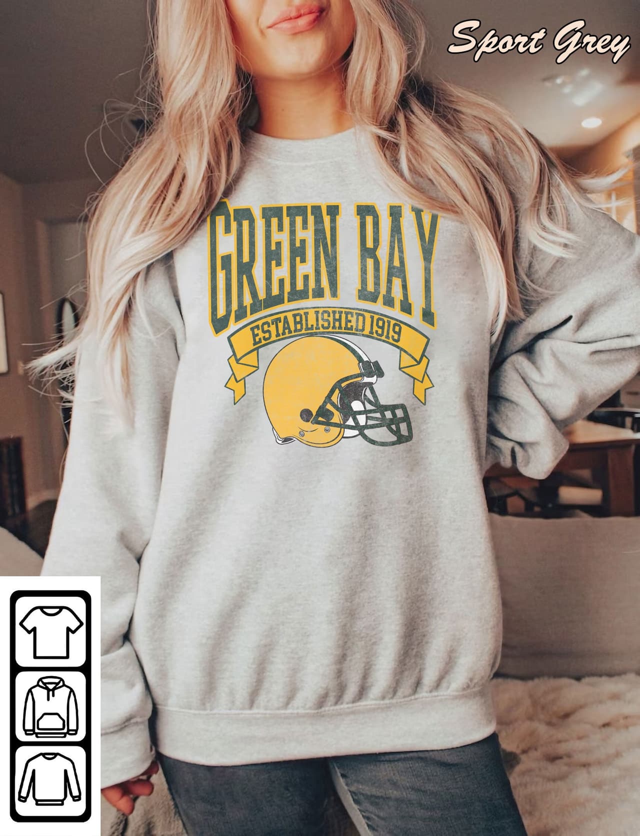 Vintage Green Bay Football Sweatshirt - 80s Retro Style Shirt – image 2, Green Bay Packers Tee, packer hooded sweatshirt, green bay packers shirt, packers shirt, gb packers shirts, green packers shirt, packers football shirt