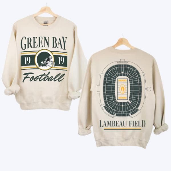 Vintage Green Bay Football Two Side Shirt, Lambeau Field Stadium, Green Bay Football Shirt, Graphic Tee, Unisex Tshirt, Sweatshirt, Hoodie – image 1, Green Bay Packers Tee, packer hooded sweatshirt, green bay packers shirt, packers shirt, gb packers shirts, green packers shirt, packers football shirt