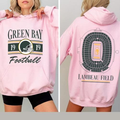 Vintage Green Bay Football Two Side Shirt, Lambeau Field Stadium, Green Bay Football Shirt, Graphic Tee, Unisex Tshirt, Sweatshirt, Hoodie – image 3, Green Bay Packers Tee, packer hooded sweatshirt, green bay packers shirt, packers shirt, gb packers shirts, green packers shirt, packers football shirt