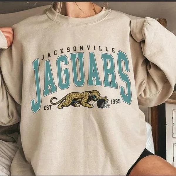 Vintage Jacksonville Jaguar Football Sweatshirt, NFL, Gift For Jaguar Fans – image 1, Jacksonville Jaguars Tee, jaguars shirt, jacksonville jaguars shirt, jacksonville jaguars t shirt, jacksonville jaguars tee shirts, jax jaguars shirt