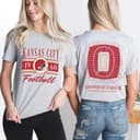 Vintage Kansas City Fútbol americano Two Side Camiseta, Arrowhead Stadium Kansas Fútbol americano Team Camiseta, Graphic Tee, , Unisex Tshirt, Sudadera, Sudadera con capucha 3 small thumbnail