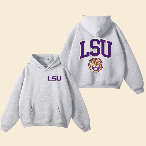 Vintage LSU Tigers 2-Sided Hoodie, Sweatshirt y Camiseta - Logo Retro – image 1, LSU Tigers Tee, lsu tigers shirt, lsu tigers sweatshirt, lsu tigers hoodie, lsu shirt