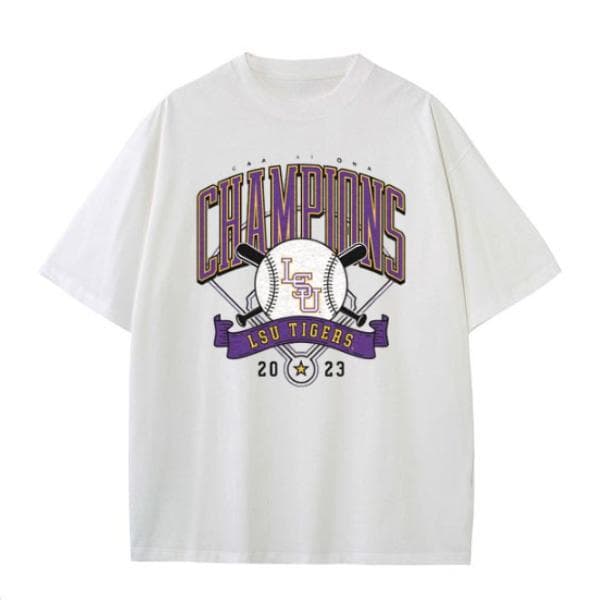Camiseta Vintage LSU Tigers Béisbol - Regalo Fan NCAA Champs 2023 – image 2, LSU Tigers Tee, LSU Tigers Merch, LSU Tigers Shirt, LSU Tigers Sweatshirt, LSU Tigers Hoodie, LSU Tigers Clothes