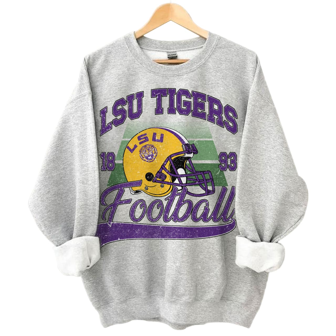 Sudadera Vintage LSU Tigers NCAA Football - Regalo Unisex Louisiana State – image 1, LSU Tigers Tee, LSU Tigers Merch, LSU Tigers Shirt, LSU Tigers Sweatshirt, LSU Tigers Hoodie, LSU Tigers Clothes