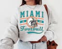 Vintage Miami Football Crewneck Graphic Sweatshirt Gift 1 small thumbnail