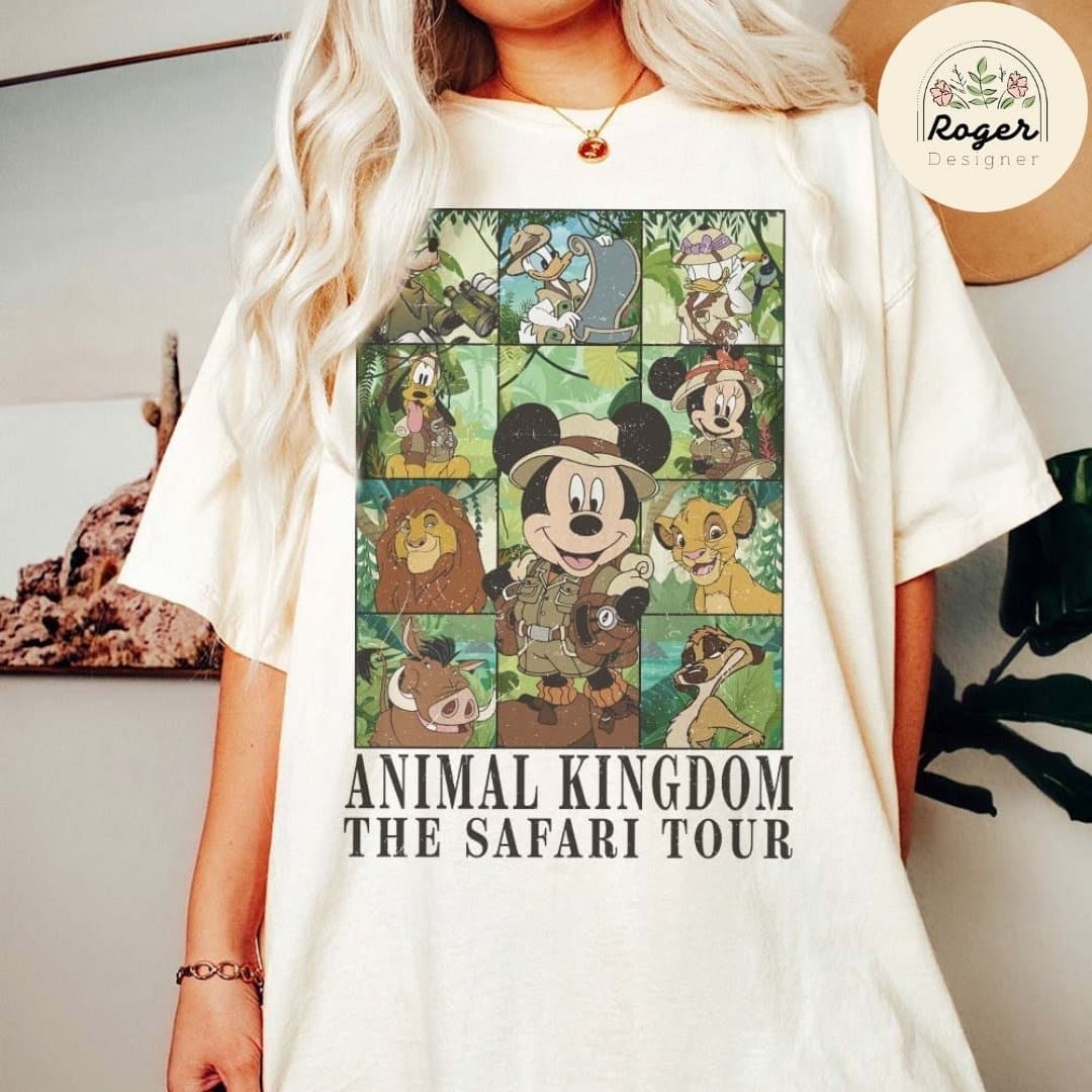 Vintage Mickey & Friends Safari Tour Shirt, Lion King Simba Family Trip 2024 AYNHA – image 1, Mickey Tee, Mickey Merch, Mickey Shirt, Mickey Sweatshirt, Mickey Hoodie, Mickey Clothes