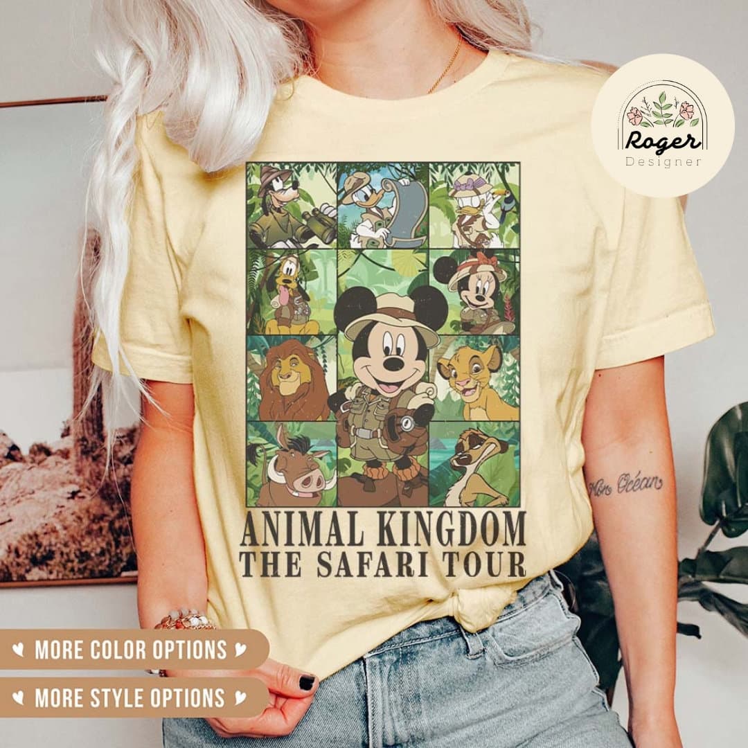 Vintage Mickey & Friends Safari Tour Shirt, Lion King Simba Family Trip 2024 AYNHA – image 2, Mickey Tee, Mickey Merch, Mickey Shirt, Mickey Sweatshirt, Mickey Hoodie, Mickey Clothes