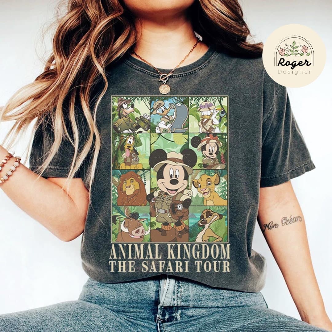Vintage Mickey & Friends Safari Tour Shirt, Lion King Simba Family Trip 2024 AYNHA – image 3, Mickey Tee, Mickey Merch, Mickey Shirt, Mickey Sweatshirt, Mickey Hoodie, Mickey Clothes