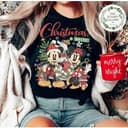 Vintage Mickey Minnie Christmas Main Street Shirt, Retro Party 2023 2 small thumbnail