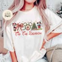 Vintage Mickey Minnie Christmas Shirt: Tree, Lights, Coquette Bow 3 small thumbnail