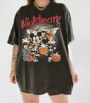 Vintage Mickkey Minnie Skeleton Halloween Shirt - Nightmare On Main Street Fall Tee 1 small thumbnail