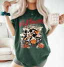 Vintage Mickkey Minnie Skeleton Halloween Shirt - Nightmare On Main Street Fall Tee 4 small thumbnail