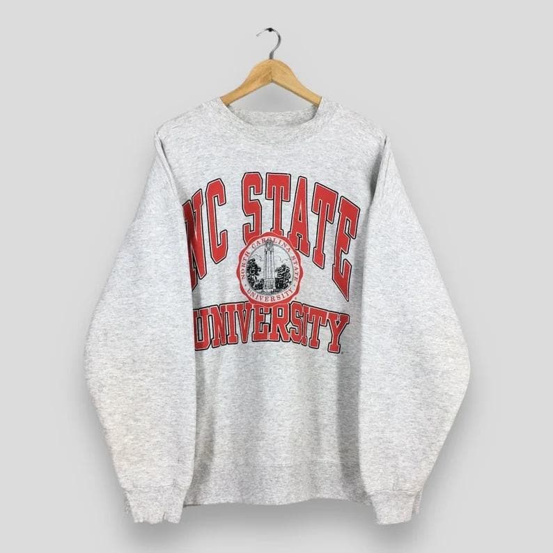 Vintage NC State Wolfpack Sweatshirt Hoodie - NCSU Comfort Colors – image 1, NC State Wolfpack Tee, NC State Wolfpack Merch, NC State Wolfpack Shirt, NC State Wolfpack Sweatshirt, NC State Wolfpack Hoodie, NC State Wolfpack Clothes