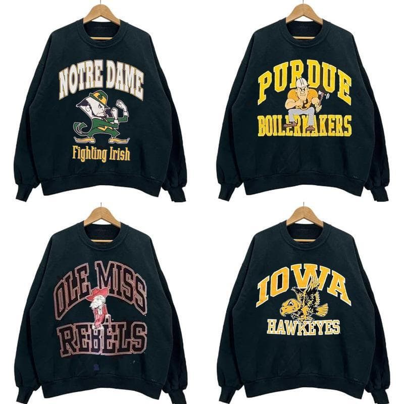 Sudadera Vintage NCAA College Cuello Redondo de Todos los Equipos Regalo – image 1, Vintage College Tee, NCAA T-Shirt, Alabama Crimson Tide tshirt, Ohio State Buckeyes tshirt, Texas Longhorns tshirt, Georgia Bulldogs tshirt, Michigan Wolverines tshirt