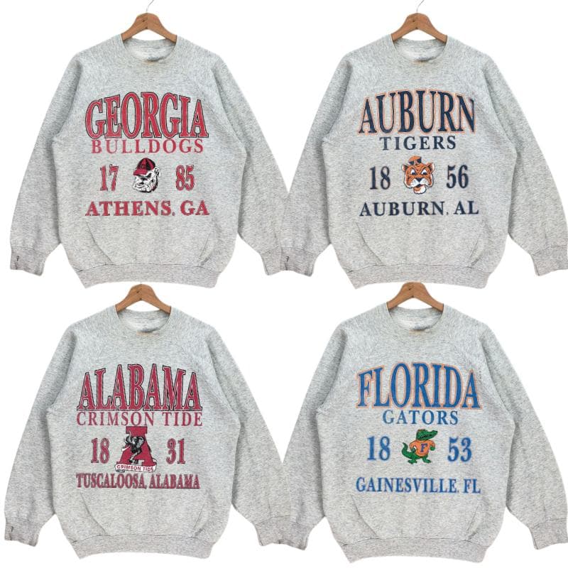 Vintage NCAA College Football Sweatshirt - Classic Cotton Pullover – image 1, Vintage College Tee, NCAA T-Shirt, Alabama Crimson Tide tshirt, Ohio State Buckeyes tshirt, Texas Longhorns tshirt, Georgia Bulldogs tshirt, Michigan Wolverines tshirt