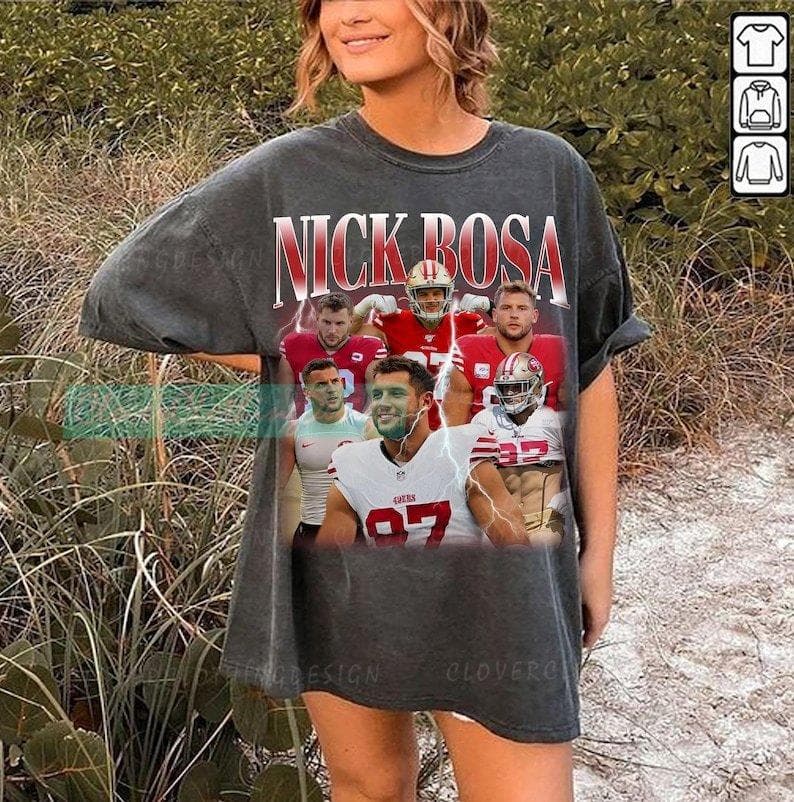 Vintage Nick Bosa Football Shirt, Vintage Nick Bosa shirt shirt, San Francisco shirt, Sweatshirt, Hoodie – image 1, Nick Bosa Tee, Nick Bosa Merch, Nick Bosa Shirt, Nick Bosa Sweatshirt, Nick Bosa Hoodie, Nick Bosa Clothes