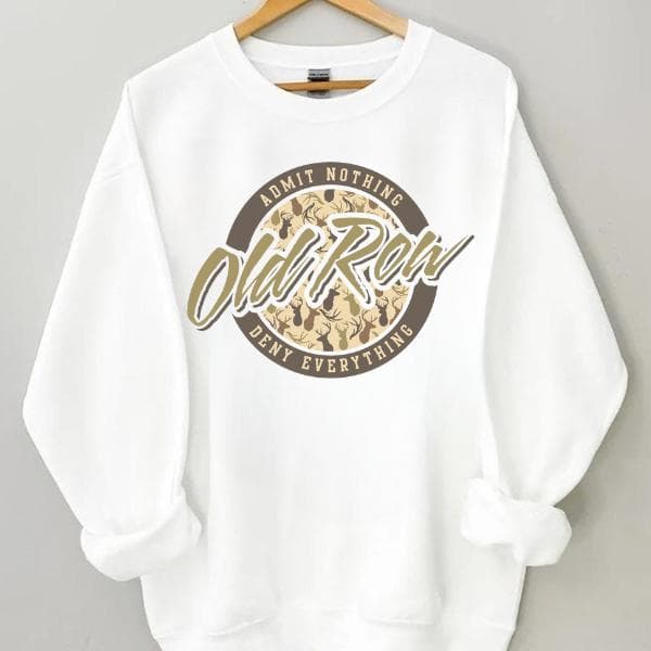 Vintage Old Row Sweatshirt for Women, Admit Nothing Deny Everything Tee, Hoodie – image 3, Old Row Tee, Old Row Shirt, Old Row Sweatshirt, Old Row Hoodie, Old Row Clothes