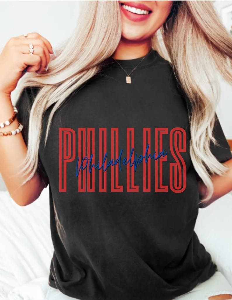 Vintage Philadelphia Phillies Baseball Shirt, Unisex Crew Neck, 100% Soft Cotton, Short Sleeve, Gift for Fans, Comfort Color Hoodie/Sweatshirt – image 1, Philadelphia Eagles Tee, jalen hurts shirsey, philadelphia eagles merch, eagles sweatshirt, philadelphia eagles sweatshirt, eagles hooded sweatshirt, eagles shirt