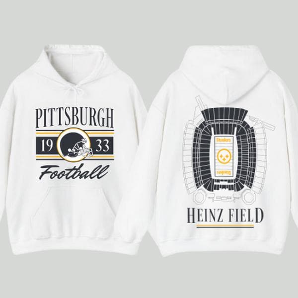 Vintage Pittsburgh Football Heinz Field Two-Sided Shirt & Hoodie – image 2, Pittsburgh Steelers Tee, pittsburgh steelers hooded sweatshirt, steelers shirts, steelers t shirt, pittsburgh steelers t shirts, pittsburgh steeler gear, steelers tee shirts