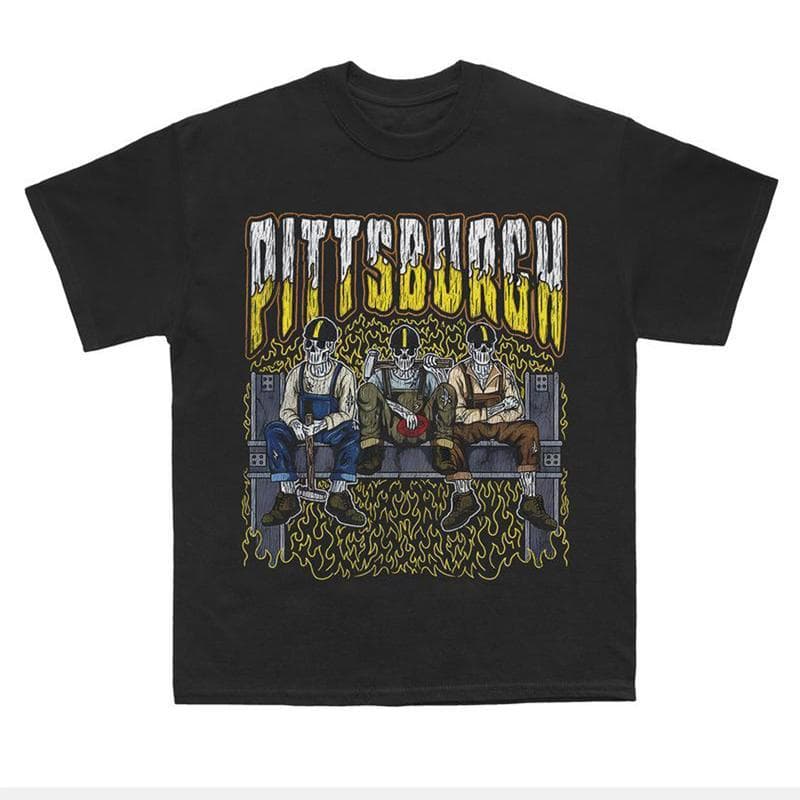 Vintage Pittsburgh Steelers Deadman Camiseta Gráfica y Hoodie – image 2, Pittsburgh Steelers Tee, pittsburgh steelers hooded sweatshirt, steelers shirts, steelers t shirt, pittsburgh steelers t shirts, pittsburgh steeler gear, steelers tee shirts