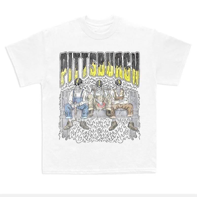 Vintage Pittsburgh Steelers Deadman Camiseta Gráfica y Hoodie – image 3, Pittsburgh Steelers Tee, pittsburgh steelers hooded sweatshirt, steelers shirts, steelers t shirt, pittsburgh steelers t shirts, pittsburgh steeler gear, steelers tee shirts