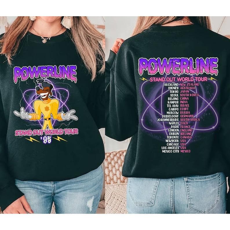 Vintage Powerline Goofy Movie Shirt - Max Goof Stand Out Gift – image 2, Powerline Goofy Tee, Powerline Goofy Merch, Powerline Goofy Shirt, Powerline Goofy Sweatshirt, Powerline Goofy Hoodie, Powerline Goofy Clothes