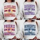 Vintage Retro All Team Crewneck Sweatshirt - Game Day Gift 1 small thumbnail