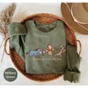 Vintage Retro Winnie Pooh Friends Christmas Sweatshirt 4 small thumbnail