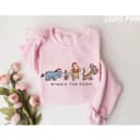 Vintage Retro Winnie Pooh Friends Christmas Sweatshirt 3 small thumbnail