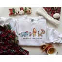Vintage Retro Winnie Pooh Friends Christmas Sweatshirt 2 small thumbnail