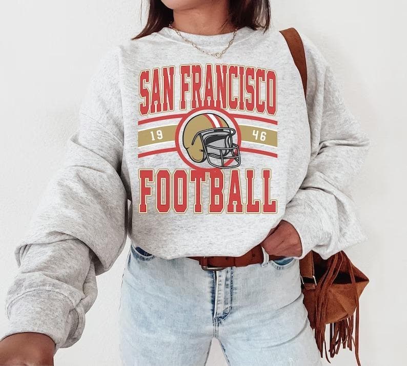 Vintage San Francisco 49ers Football Sweatshirt Retro Casual – image 2, San Francisco 49ers Tee, san francisco 49ers gear, 49ers shirt, 49ers tshirt, 49ers tee shirts, san francisco 49ers tee shirts, san francisco 49ers t shirt