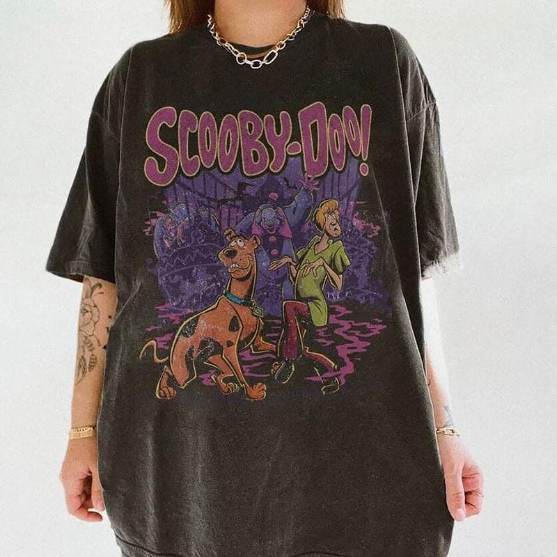 Vintage Scooby Doo 90s Horror Halloween T-Shirt Retro Movie Tee – image 1, Scooby Doo Tee, Scooby Doo Merch, Scooby Doo Shirt, Scooby Doo Sweatshirt, Scooby Doo Hoodie, Scooby Doo Clothes