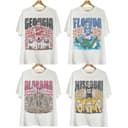 Vintage Skeleton Todos los Equiposs Universitaria Fútbol Americano Camiseta, NCAA Vintage Sudadera, Todos los Equiposs NCAA Clásico Hoodie 1 small thumbnail